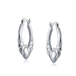 BFF Love Heart Celtic Claddagh Hoop Huggie Earrings - Image 2