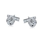 Twist Love Knot Braided Cable Ball Shirt Cufflink for Men Executive Gift - Image 2