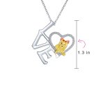 BFF Word Love Heart Pet Animal Dog Pedant Necklace Gold Silver Plated - Image 4