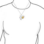 BFF Word Love Heart Pet Animal Dog Pedant Necklace Gold Silver Plated - Image 3