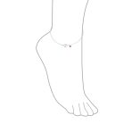 Lover Kiss & Lip Red Heart Charm Anklet Link Ankle Bracelet Sterling Silver 9-10 Inch Adjustable - Image 4