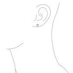 Lovers Bezel Set Green Jade Heart Stud Earrings Sterling Silver Gift - Image 17