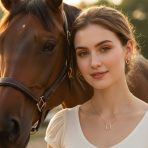 Horseshoe Pendant Necklace & Snaffle Bit Hoop Earrings Set Rose Gold Plated - Image 2