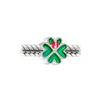 Lucky Green Clover Heart & Lady Bug Charm Bead .925 Sterling Silver Fits European Bracelet - Image 3