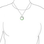 Asian Style Open Round Circle Disc Dragon Pendant Necklace - Image 5