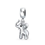 Lucky Animal Bambi Elephant Dangle Charm Bead .925 Sterling Silver Fits European Bracelet