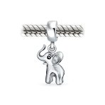 Lucky Animal Bambi Elephant Dangle Charm Bead .925 Sterling Silver Fits European Bracelet - Image 2