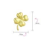 Celtic Shamrock Four Leaf Clover Pendant Necklace 14K Gold - Image 6