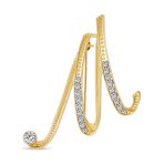 Large Statement ABC Crystal Letters Initial Scarf Lapel Pin Brooch Gold Plated - Image 6