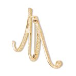 Large Statement ABC Crystal Letters Initial Scarf Lapel Pin Brooch Gold Plated - Image 13