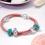 Tropical Pineapple Charm Bead Golden CZ for European Bracelets Sterling Silver - Image 4