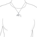Hawaiian Nautical Sea Cow Marine Life Pendant Necklace in Sterling Silver - Image 3