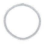 Vintage Art Deco Collar Necklace Clear White Cubic Zirconia for Bridal Events - Image 2