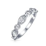 Vintage Style Cocktail Statement Ring with Cubic Zirconia in Sterling Silver - Image 5