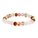 Natural Stone Multi Color Stackable Round 8MM Ball Beads Strand Stretch Bracelet - Image 9