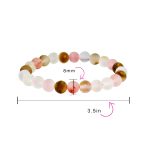 Natural Stone Multi Color Stackable Round 8MM Ball Beads Strand Stretch Bracelet - Image 65