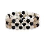 Set of 3 Natural Stone Bead Stretch Bracelets - Stackable - Image 3