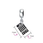 Personalized Math Wiz Dangle Charm Bead Sterling Silver for European Bracelet - Image 5