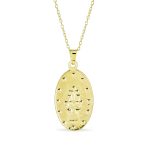 Our Lady Of Guadalupe Virgin Mary Pendant Necklace Gold Plated Brass Medallion - Image 2