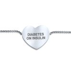 Feminine Heart Charm Medical ID Bracelet Silver Tone Stainless Steel Chain - Image 10