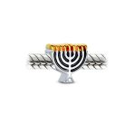 Chanukah Menorah Charm Bead 14K Gold Plated Sterling Silver for Bracelet - Image 2