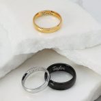 Plain Simple Dome Ring Wedding Band Gold Plated Silver Tone Stainless Steel 5MM - Image 7
