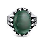 Animal Claw Large Oval Black Onyx Signet Ring Oxidized Silver Handmade In Turkey - Image 10