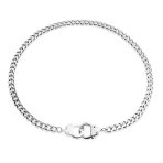 Punk Rocker Biker Jewelry Chain Statement Handcuff Necklace Stainless Steel 20 Inch - Image 3