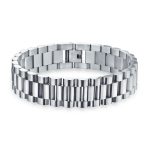 Men's Classic Timeless Wide Panther Link Bracelet Stainless Steel 8 Inch