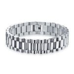 Men's Classic Timeless Wide Panther Link Bracelet Stainless Steel 8 Inch