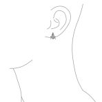 Tiny Square & Compass Masonic Freemason Stud Earrings for Men in Oxidized Silver - Image 3