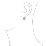 Square Art Deco Dangle Chandelier Earrings CZ Snowflake Sterling Silver - Image 3