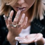 Geometric Chevron Lightening Bolt Heartbeat Ring .925 Sterling Silver 1MM Band - Image 5