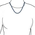 Peacock Blue Black Freshwater Cultured Pearl Jewelry Set Necklace Bracelet Earrings - Image 2