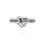 Heart Shape USA Flag Military Wife Charm Bead Sterling Silver Fits European Bracelet - Image 4