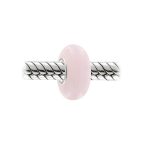 Set of 2 Smooth Opaque Murano Glass Charm Bead for Bracelets Sterling Silver - Image 11