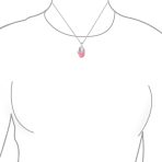 Charm Baby Shoe Pendant Necklace for New Mothers with Pink Enamel Bow CZ Accent - Image 4