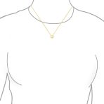 Tiny World Peace Sign Pendant Necklace Gold Plated .925 Sterling Silver - Image 4