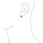 .50CT Solitaire Bezel Brilliant Cut CZ Drop Earrings - Image 20