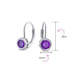 .50CT Solitaire Bezel Brilliant Cut CZ Drop Earrings - Image 27