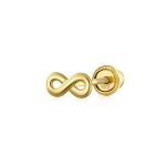 Petite Minimalist 14K Gold Cartilage Ear Stud Infinity Symbol Earring 1 Piece
