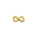 Petite Minimalist 14K Gold Cartilage Ear Stud Infinity Symbol Earring 1 Piece - Image 2