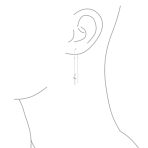 Minimalist Lightweight Religious Cross Dangle Earrings Sterling Silver Threader - Image 3