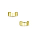 Set of 2 Geometric Ear Cuff Cartilage Clip Earrings For Non Pierced Gold Plated - Image 2