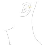 Set of 2 Geometric Ear Cuff Cartilage Clip Earrings For Non Pierced Gold Plated - Image 3