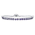 Colorful Eye Shape Thin Blue Evil Eye Bolo Bracelet Sterling Silver