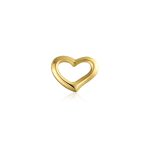 Minimalist 14K Gold Cartilage Ear Stud Open Heart Earring - Image 2