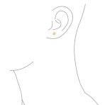 Classic Yellow 14K Gold Ball Stud Earrings Safety Screw Back 6MM - Image 8