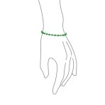 Green Jade Gemstone Seed Bead Bolo Bracelet Adjustable Sterling Silver 6-7 Inch - Image 3