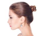 American Patriotic Celestial Dangle Earrings Leverback Stars - Image 5